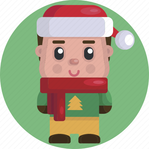 Avatars, boy, casual, christmas, cute, festive, smile icon - Download on Iconfinder