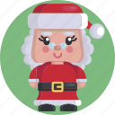 avatars, celebration, christmas, festive, holiday, mrs. claus
