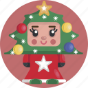 avatars, christmas, decoration, funny, girl, holiday, tree