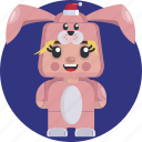 avatars, bunny, christmas, costume, cute, funny, rabbit