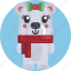 avatars, bear, bow, christmas, fun, mascot, xmas 
