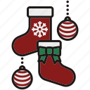 christmas, decoration, ornaments, santa, socks, winter, xmas 