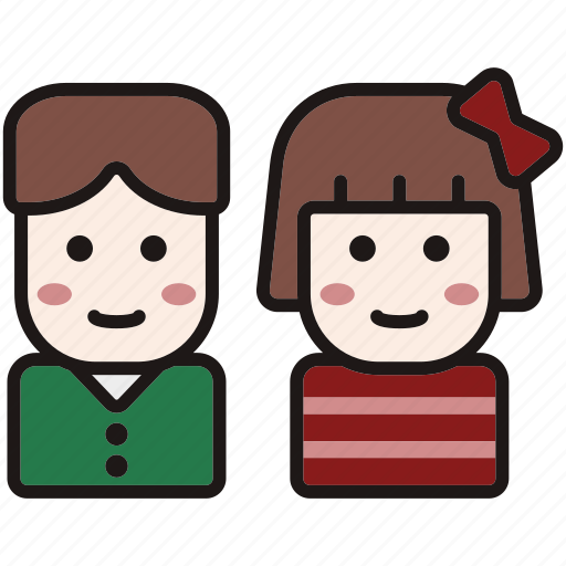 Avatars, christmas, girl and boy, kid, people, user, winter icon - Download on Iconfinder