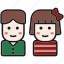 avatars, christmas, girl and boy, kid, people, user, winter 