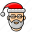 christmas, avatar, beard, santa claus, santa hat 