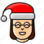christmas, avatar, woman, female, santa claus, santa hat 