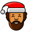 christmas, avatar, beard, curly, santa claus, santa hat 