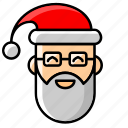christmas, avatar, beard, santa hat, santa claus