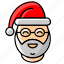 christmas, avatar, beard, santa claus, santa hat 