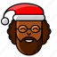 christmas, avatar, beard, man, curly, santa claus, santa hat 