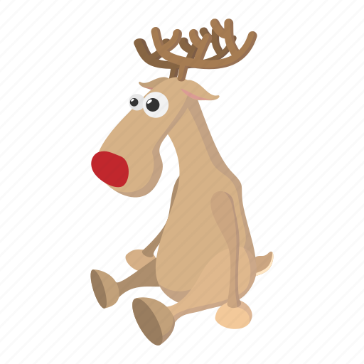 Animal, brown, cartoon, deer, doe, horns, mammal icon - Download on Iconfinder