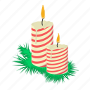 candle, cartoon, decoration, glow, lob, suppository, tree