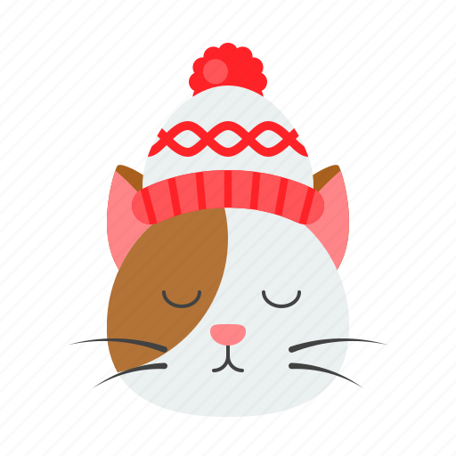 Animal, cat, christmas, knit hat, pet, xmas icon - Download on Iconfinder