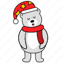 animal, bear, character, christmas, polar bear
