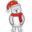 animal, bear, character, christmas, polar bear 