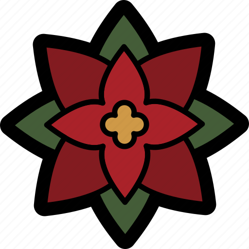 Christmas, flower, poinsettia, winter icon - Download on Iconfinder