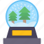 snow, ball, christmas, tree, decoration 