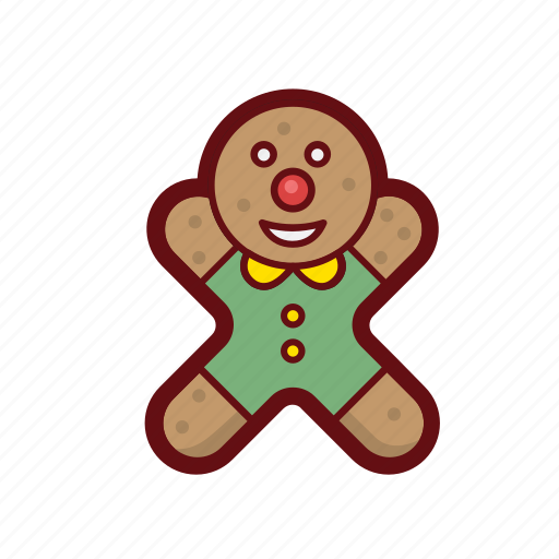 Christmas, color, cookie, gingerman, sweet, xmas icon - Download on Iconfinder