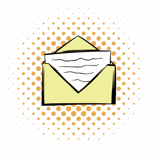 Comics, email, envelope, funnies, letter, open, paper icon - Download on Iconfinder