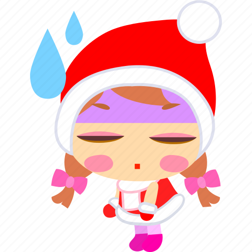 Cartoon, christmas, rain, sad, sick, tired, xmas icon - Download on Iconfinder