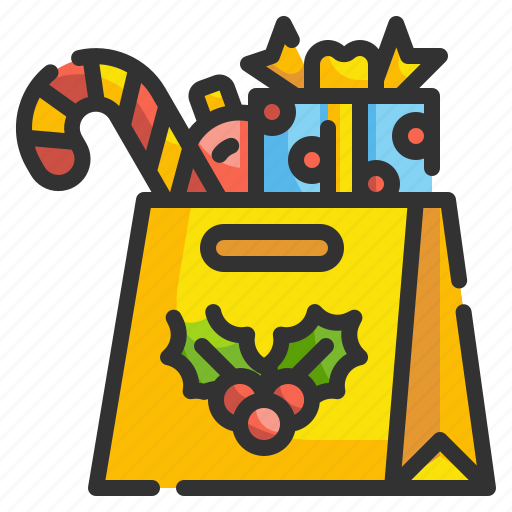 Candy, supermarket, christmas, presents, shopping, gifts, bag icon - Download on Iconfinder