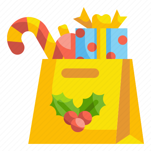 Presents, bag, candy, gifts, christmas, shopping, supermarket icon - Download on Iconfinder