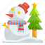 ornament, winter, celebration, festive, christmas, snowman, pine 