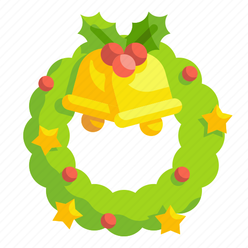 Decoration, ornament, celebration, wreath, christmas, adornment, bells icon - Download on Iconfinder