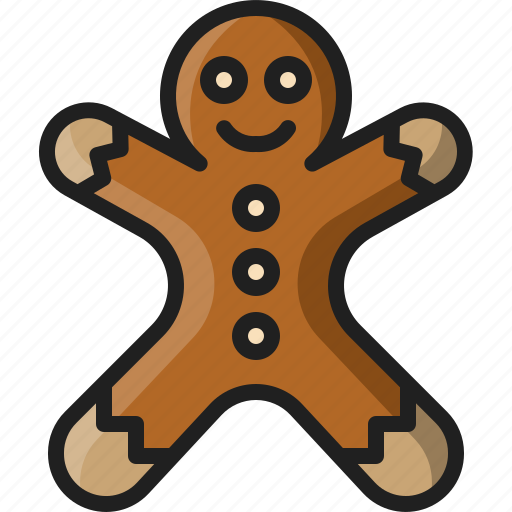 Gingerbread, man, food, cookie, christmas, dessert, sweet icon - Download on Iconfinder