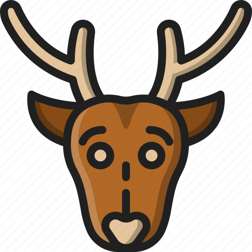 Reindeer, head, wildlife, animal, winter, christmas, deer icon - Download on Iconfinder