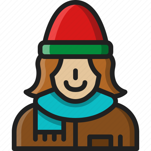 Woman, female, avatar, winter, girl, christmas, xmas icon - Download on Iconfinder