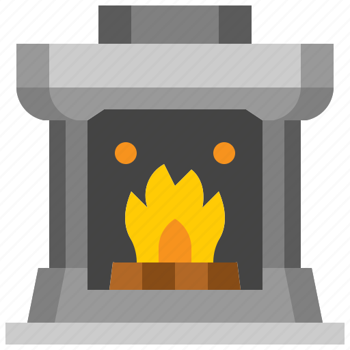 Fireplace, interior, warm, home, winter, living, room icon - Download on Iconfinder