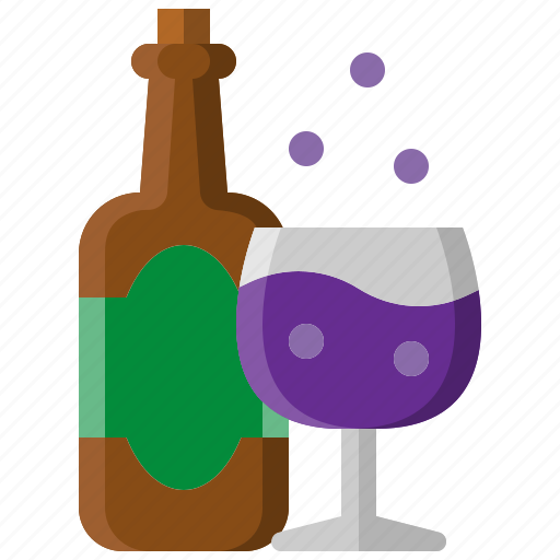 Wine, glass, bottle, beverage, drink, alcohol, party icon - Download on Iconfinder