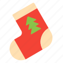 sock, xmas, decoration, gift