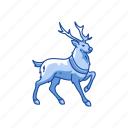 deer, reindeer, rudolph, sleigh