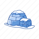 ice house, iglo, shelter, snow fort