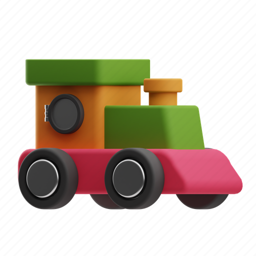 Toy, train, transport, kid, play, child, subway 3D illustration - Download on Iconfinder
