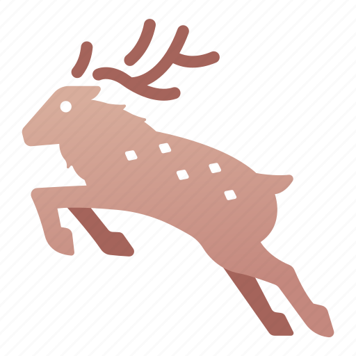 Animal, antler, christmas, deer, jump, reindeer icon - Download on Iconfinder