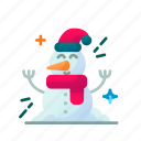 snowman, winter, man, snow, holiday, xmas, decoration