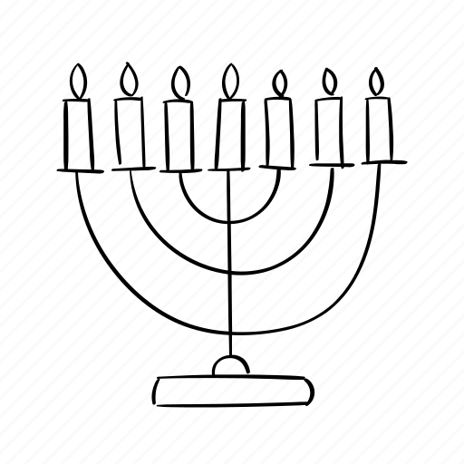 Menorah, jewish, holidays, candles, hanukkah, celebration icon - Download on Iconfinder
