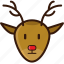 christmas icon, decoration, deer, deer head, ornament, santa deer 