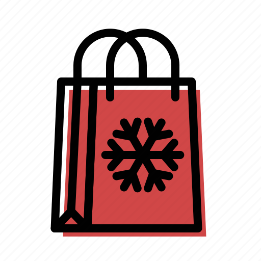 Bag, christmas, holiday, shopping, snowflake, xmas icon - Download on Iconfinder