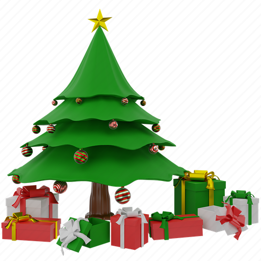 Christmas, tree, gift, boxes, decoration, holiday, celebration icon - Download on Iconfinder