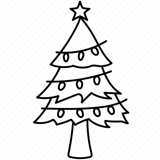 Christmas, pine, tree, decoration, star, holiday icon - Download on Iconfinder