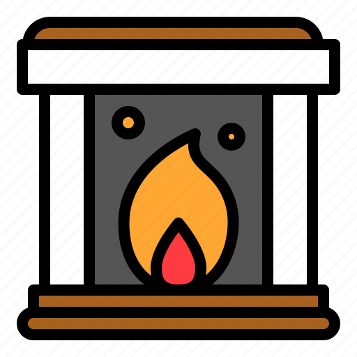 Chimney, fireplace, householde, warm, xmas icon - Download on Iconfinder