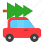 car, christmas, pine, transport, vehicle 
