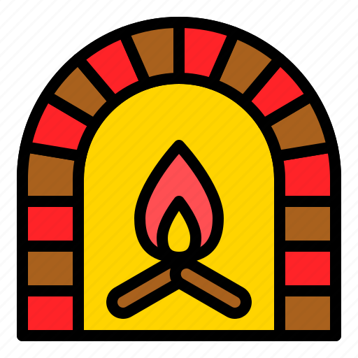 Chimney, fireplace, household, warm, xmas icon - Download on Iconfinder