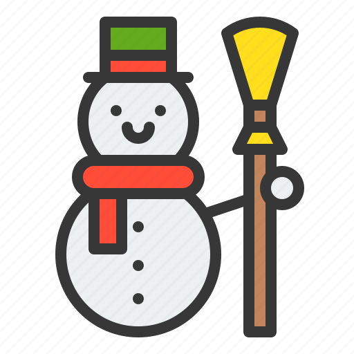 Broom, christmas, snow, snowman, xmas icon - Download on Iconfinder