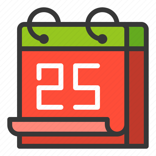 Calendar, christmas, christmas day, xmas icon - Download on Iconfinder