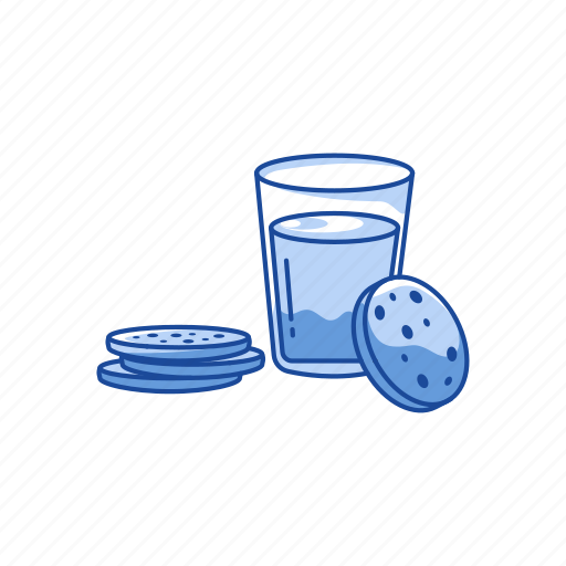 Breakfast, cookies, cookies and milk, milk icon - Download on Iconfinder